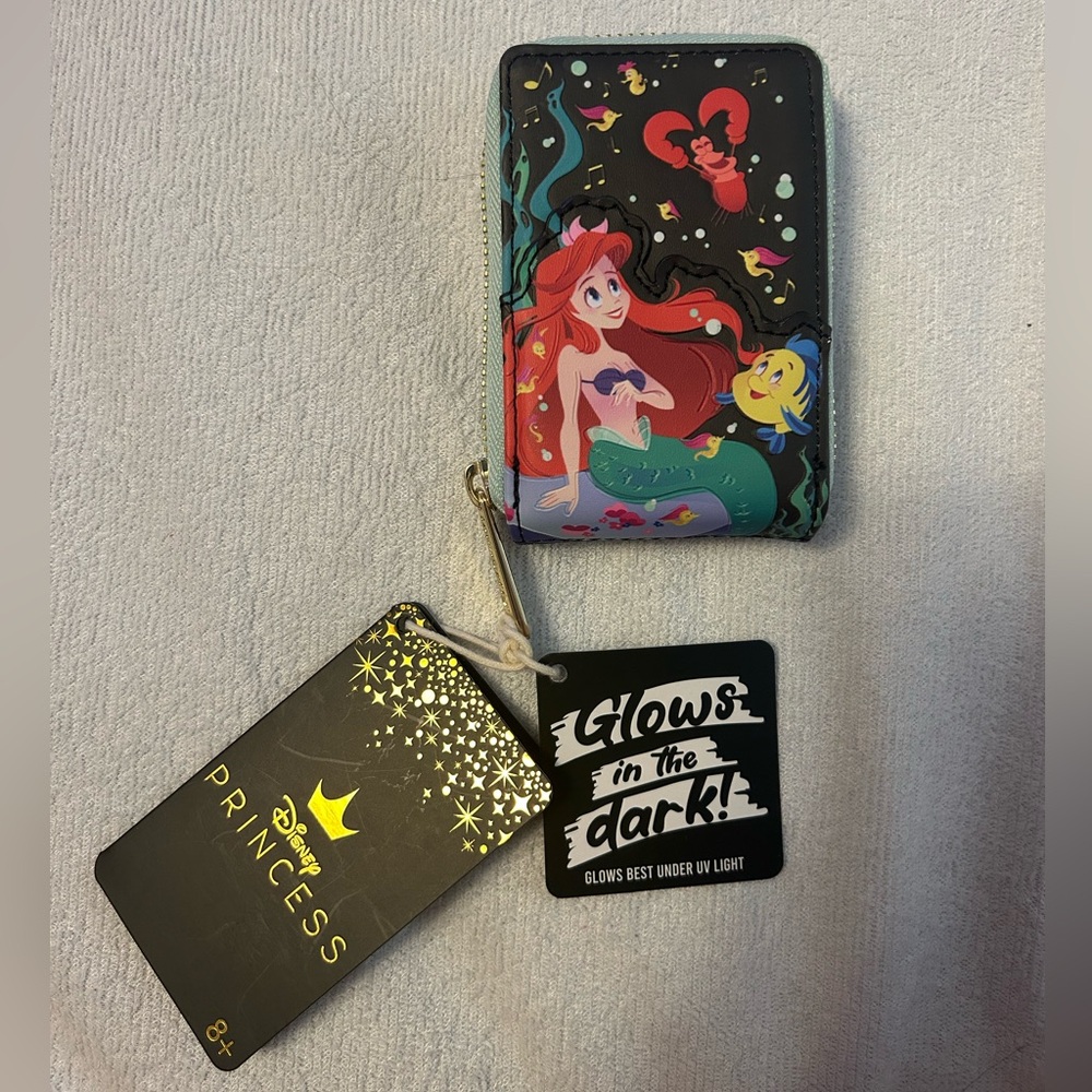 Disney Loungefly Princess Ariel Glow-in-the-Dark Wallet